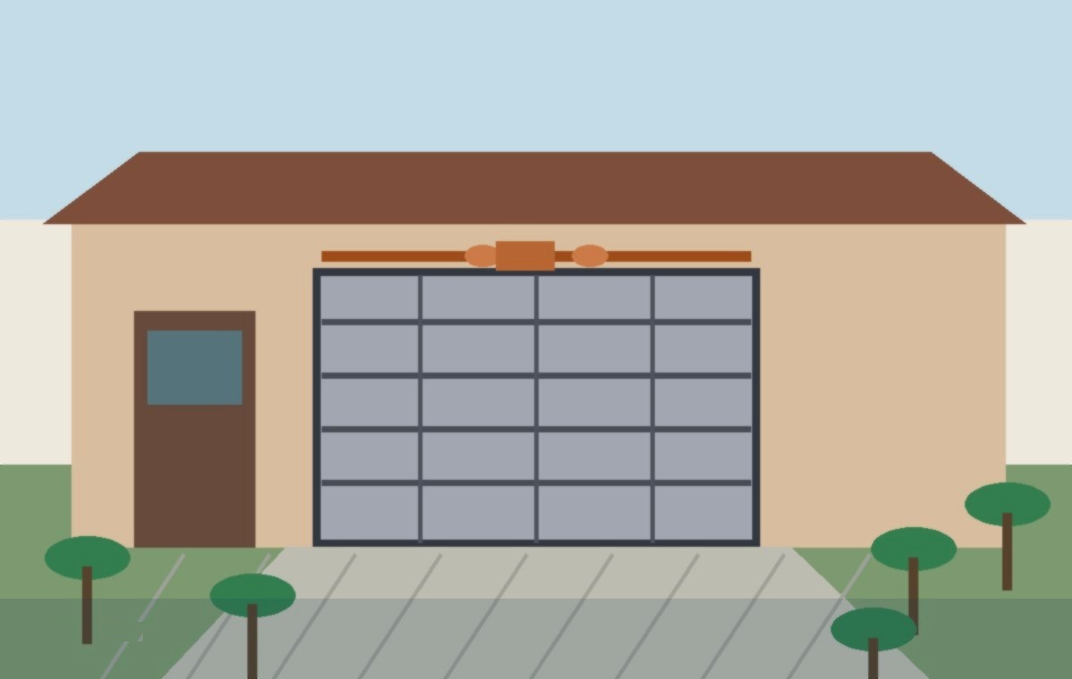 Garage door torsion spring gap check at a Briargrove Park Texas home